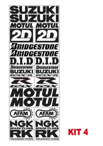 Adesivi suzuki moto sponsor - adesivi,