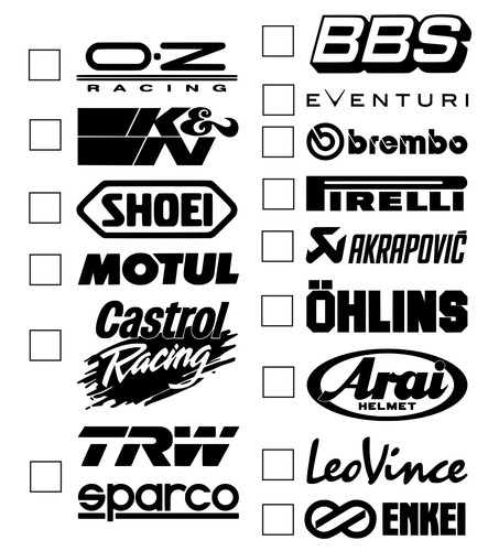 Adesivi sponsor motorsport - sponsor,