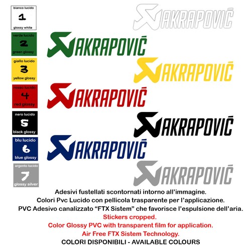 Akrapovic adesivi vinile pre