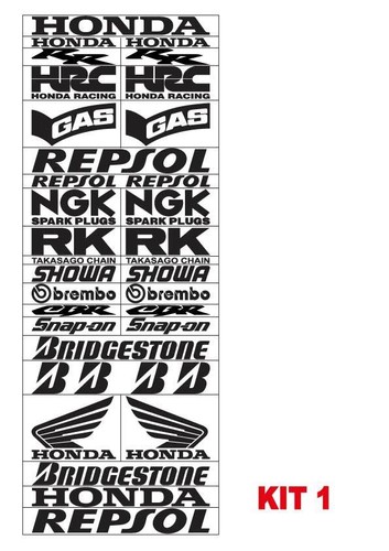 Adesivi honda moto sponsor - ,