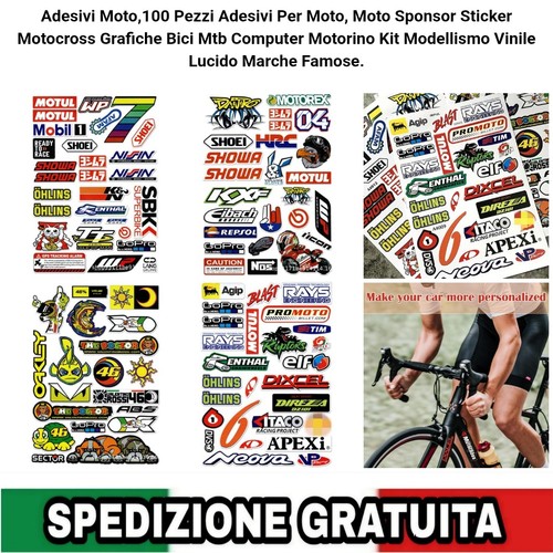 100 adesivi sticker sponsor - 100,
