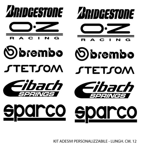 Kit 6x2 adesivi sponsor - kit,