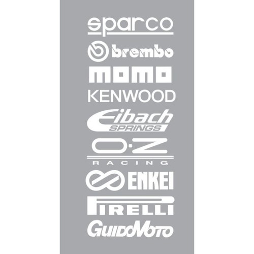 Adesivi bianchi sponsor porte - sponsor,
